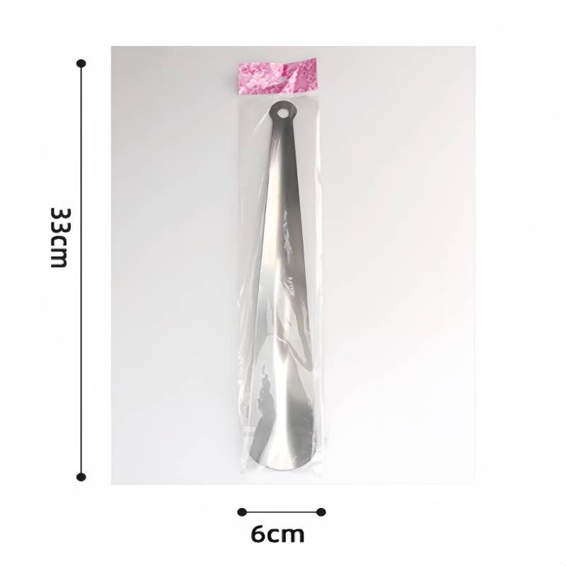 Stainless Steel Shoe Horn – 30cm Long-Handle Shoe Helper For Easy Slip-On (Silver, Ergonomic Design For Men/Women/Seniors)_viptrois.com