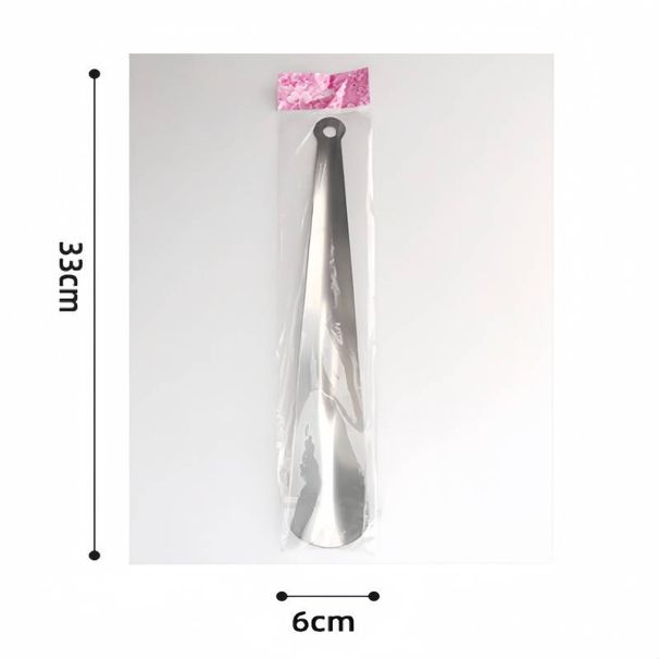 Stainless Steel Shoe Horn – 30cm Long-Handle Shoe Helper For Easy Slip-On (Silver, Ergonomic Design For Men/Women/Seniors)_viptrois.com