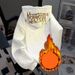 Men's Clothing Heavy Duty Letter Embroidered Hooded Sweatshirt, Heavy Plus Velvet, Autumn And Winter, Boys And Girls Sports Casual Loose Tops_viptrois.com