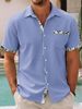 Men's Clothing Men's Summer Fashion Hawaiian Collar Shirt Casual Lace Print Beach Pocket Short Sleeve 13 Colors Available_viptrois.com