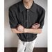 Men's Old Money Style Button Down Knit T-Shirt Trendy Brand Solid Color Casual Short Sleeve Summer Simple Collared Top_viptrois.com
