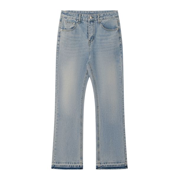 Men's Clothing American Cleanfit Blue Tassel 507 Jeans Vintage Washed Distressed Trousers_viptrois.com