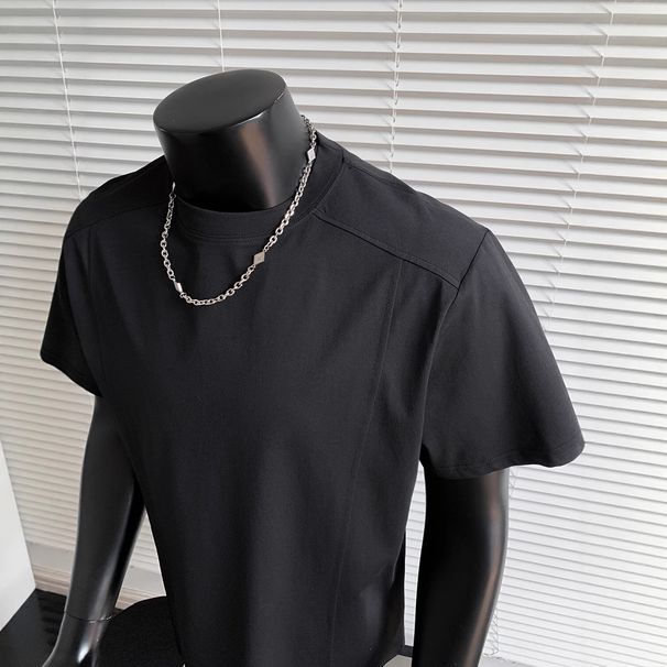 Men's Cool Quick Drying Short Sleeve T-Shirt Summer Style Thin Fit Sun Protection Fitness Sports Shoulder Support_viptrois.com