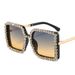 Square Diamond Studded Sunglasses For Women, Personalized Large Frame, Retro Fashion Sunglasses, Party Festival Decoration Glasses, Versatile_viptrois.com