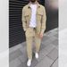 Men's Clothing Corduroy Casual Long Sleeved Trousers Jacket Two Piece Suit Spring And Autumn_viptrois.com