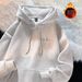 Vintage American-Style Hooded Fleece Sweatshirt – Oversized Unisex Pullover With Letter Print (Multiple Colors & Sizes)_viptrois.com