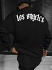 Autumn And Winter Men's Casual Loose And Simple Los Angeles Letter Printed Round Neck Long Sleeved Sportswear_viptrois.com