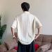 Men's Vintage Style Short Sleeve Polo Shirt Wheat Ear Pattern Jacquard Knit Loose Fit Summer Top Straight Shoulder T-Shirt_viptrois.com