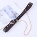 Korean version of fashionable trendsetter love buckle with full hole hollow air eye decoration, jeans belt, women's_viptrois.com