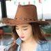 Men's and Women's Sunscreen Hat Straw Hat Big Rim Hat Western Cowboy Hat Couple's Big Brim Top Hat Suede Western Cowboy Hat_viptrois.com