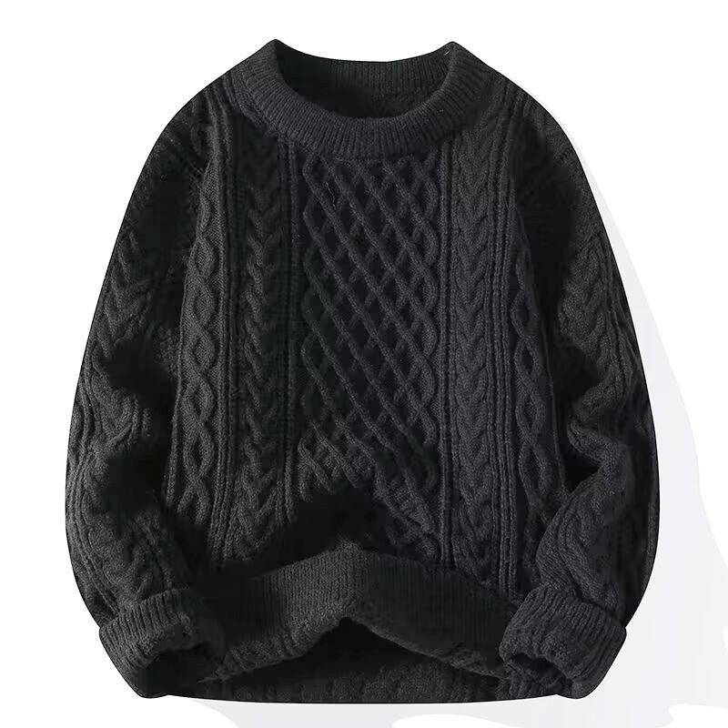 Men's Zodiac Year Red Cable Knit Cardigan - Thick Winter Sweater For Christmas & Couple Wear_viptrois.com