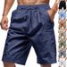 Men's Clothing Summer Casual Pants New Shorts Solid Color Light Plate Simple Linen Beach Pants_viptrois.com