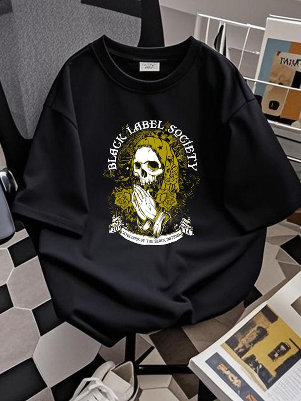Black Label Society 2014 T-Shirt Short Sleeve Cotton Black Men S To 5XL PM1282 Designer Clothes Soft Summer Unisex Graphic Stretched Breathable_viptrois.com