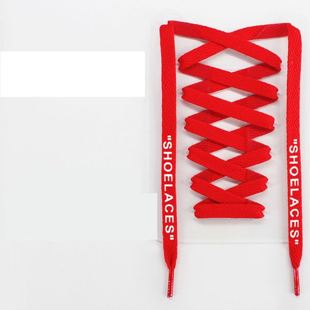 Letter Shoelace Colorful Polyester Flat Shoelaces Suitable For Casual Shoes Canvas Shoes Sneakers White Shoes_viptrois.com