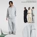 450GSM Heavyweight Hoodie & Jogger Set – Oversized Streetwear With Contrast Tape Trim (S-XXL, Eco Black/Heather Grey/Milky Beige)_viptrois.com