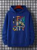 Men's Autumn And Winter Casual Fashion Loose Hooded Sweatshirt New York Letter Printed Warm Long Sleeved Pullover_viptrois.com