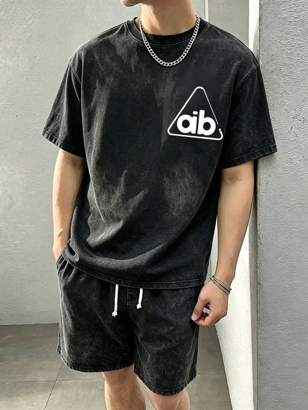 230g Vintage Washed Men Crew Neck Tee ZANTK Bold Street Graffiti Tag Print With Copyright Symbol Short Sleeve Casual Summer Top_viptrois.com