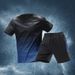 Men's Clothing Ice Silk Quick Drying Clothes Fitness T Shirt Running Short Sleeved Shorts Training Clothes_viptrois.com