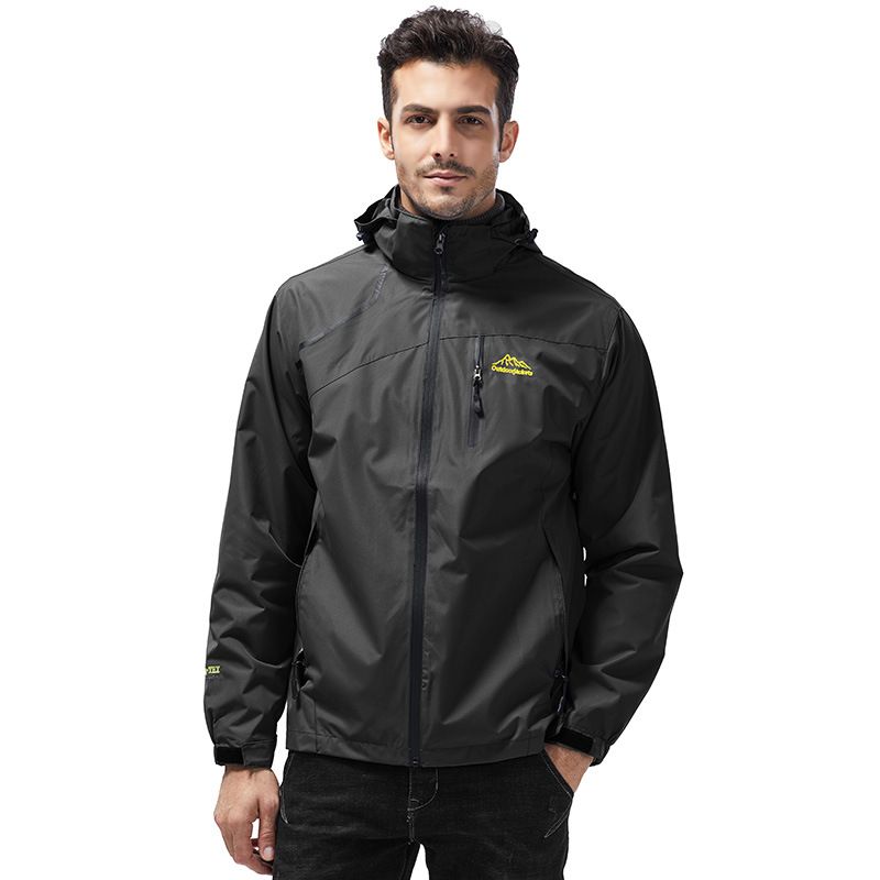 Men's Clothing Couple Household Rush Clothes Thin Sports Solid Color Jacket Waterproof Hooded Team Men's Mountainee_viptrois.com