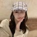 Artistic Woolen Beret Hat For Women, Autumn And Winter Plaid Forward C, Versatile Artist Hat, British Style Duckbill_viptrois.com