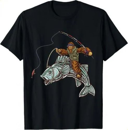 T-shirtstriper Fishing Bigfoot Striped 2026 Bass Fishermen T-shir_viptrois.com