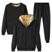 Pure New Lamb Wool Winter Fleece Men's Cross-Border Long Sleeve Sweatshirt Three-Piece Set Wholesale_viptrois.com