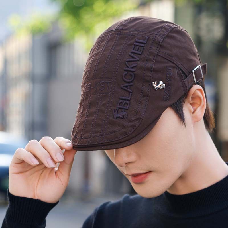 Sun Hat For Men, Artist Hat, Baseball Casual Forward Cap, Embroidered Beret_viptrois.com