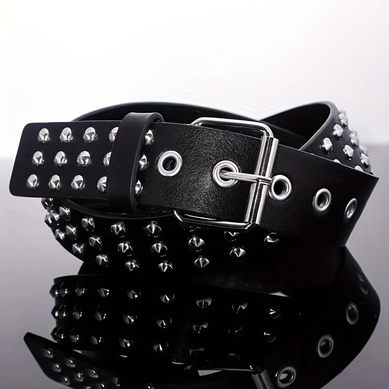 New Style Personality Punk Rivet Decorated Pants Casual Fashion Trend Ladies Belt_viptrois.com