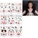 A whole set of Halloween tattoo stickers Scary scar tattoos face stickers_viptrois.com