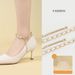 Shoe Accessories on the new pearl diamond shoelaces high heels sandals without heel fall off the heel straps free installation adjustable_viptrois.com
