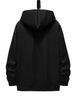 Men's Autumn And Winter Casual Fashion Loose Hooded Sweatshirt FACE THE FUTURE Letter Pattern Printed Warm Long Sleeved Pullover_viptrois.com