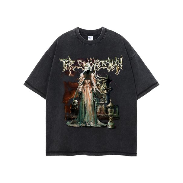 Heavy American Retro Street Loose And Old Men's And Women's Same Short Sleeves_viptrois.com