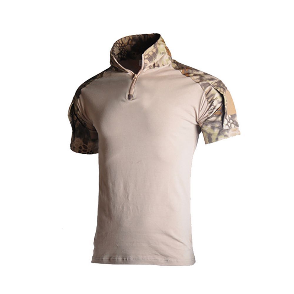 Men's Clothing Frog Suit Top Summer Short Sleeved Top Training Outdoor Sports Combat Lapel T_viptrois.com