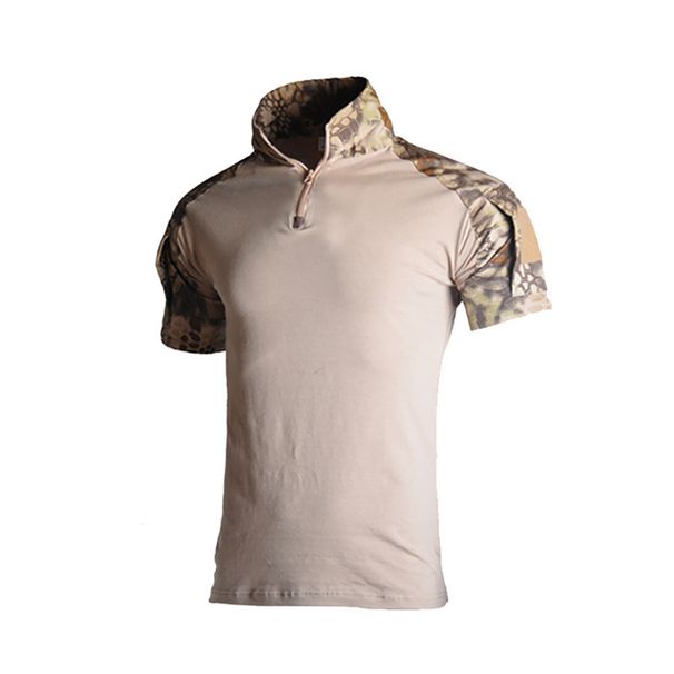 Men's Clothing Frog Suit Top Summer Short Sleeved Top Training Outdoor Sports Combat Lapel T_viptrois.com
