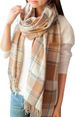 YSense Women's Long Plaid Blanket Scarf Chunky Oversized Winter Fall Warm Big Tartan Scarves Wrap Shawl Ladies Gifts_viptrois.com
