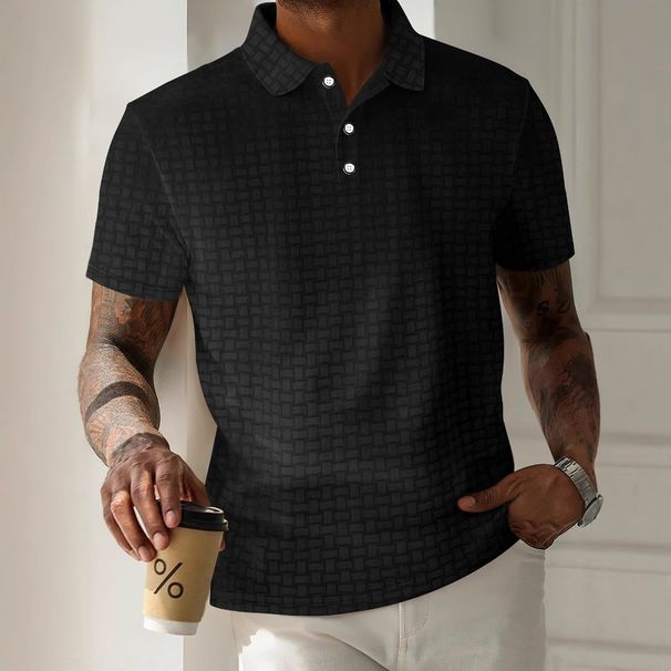 Men's Clothing American New Products Hot Sale Summer Men's Heavy Corduroy Simple Casual Business Loose POLO Shirt Short Sleeve_viptrois.com