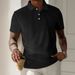 Men's Clothing American New Products Hot Sale Summer Men's Heavy Corduroy Simple Casual Business Loose POLO Shirt Short Sleeve_viptrois.com