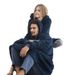 Loose Double Sided Fleece Blanket Couple Style Parent Child Wear Home Clothes_viptrois.com