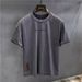 A New Retro, Soft, Washed Green, High-quality, Trendy Short-sleeved T-shirt For Men, A Trendy Japanese-style T-shirt_viptrois.com