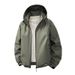 Men's Lightweight Hooded Jacket - Breathable Windproof Outdoor Coat With Adjustable Drawstrings For Spring & Fall Casual Sports_viptrois.com