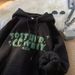 Vintage-Inspired Fleece Hoodie For Men – Oversized Unisex Pullover With Retro Letter Print (M-5XL)_viptrois.com