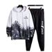 Men's Clothing Hooded Sweater Suit Men's Autumn New Style Trend Tie Dye Gradient Color Printing Men's Jacket Student Long Sleeved Top_viptrois.com