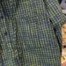 Green Foam Gauze Checkered Shirt Men's Style Hong Kong Retro Long Sleeved Shirt Pullover Top_viptrois.com
