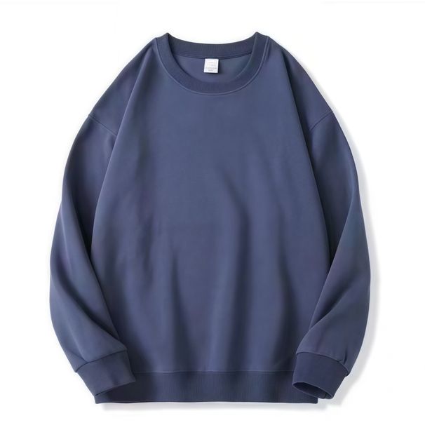 Pure Pure Heavyweight 320g Cotton For Men, Solid Color, Crew Neck, Drop Shoulder, Loose Fit, Long Sleeve, Autumn Men's Sweatshirt_viptrois.com