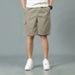 Men's Cargo Shorts Summer Casual Loose Fit Straight Leg Outdoor Multi-Pocket Elastic Waist Shorts_viptrois.com