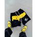 Men's Clothing High Street Fashion Hot Diamond Embroidery Shorts Loose Trend Sports Casual Shorts_viptrois.com