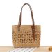 French High-end Western-style Large Capacity Woven Bag Suitable for Beach Vacation Solid Color Versatile Tote Bag Shoulder Bag_viptrois.com