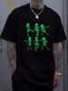 Halloween Boys Girls Dancing Skeletons Dance Challenge T-Shirt Women Female Stylish Slightly Summer Unisex Print Round Neck Short Sleeve T-Shirt For Women Casual Designer Clothes Graphic Casual Stretched Women Top Graphic Tees Versatile Breathable_viptrois.com