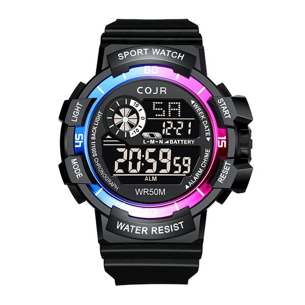 COJR Brand Sports Luminous Waterproof Watch For Men Foreign Trade Cross Border Youth And Children Electronic Watch Student Party_viptrois.com
