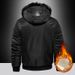 Men's Winter Hooded Fleece Jacket – Faux Shearling Lined, Slim Fit Zip-Up Coat For Casual & Streetwear (Red/Black/Blue, M-5XL)_viptrois.com